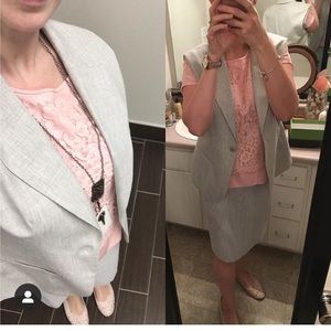 Liz Claiborne Blush pink lace blouse